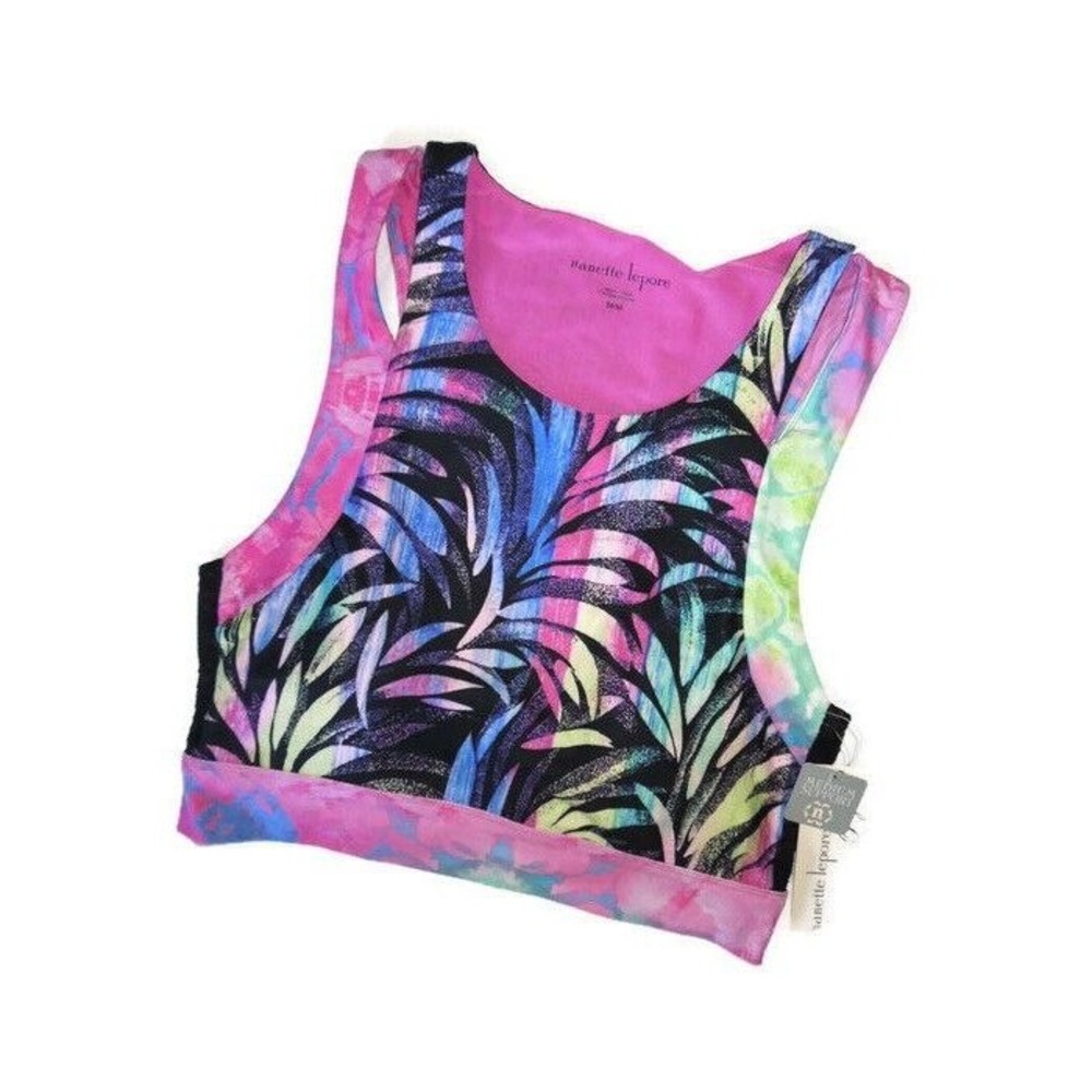 Nanette Lepore Play Fireworks Sports Crop Tank Top Sports sport Bra size XS